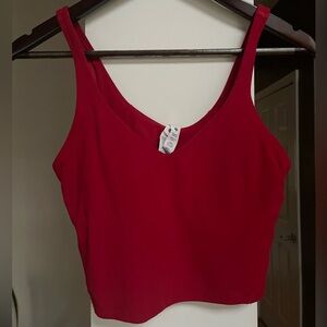 Lululemon Athletica Red Crop Top